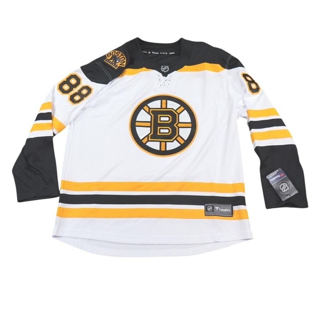 Boston Bruins Pastrnak Fanatics Jersey Mens XL White‎ NHL Breakaway New Tags